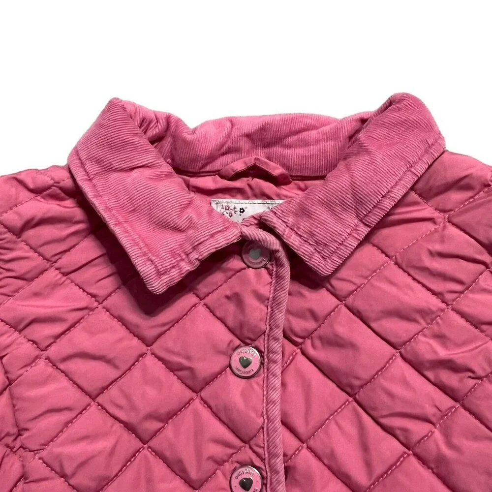 Baby Gap 3T Pink Quilted Hoodie Jacket